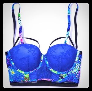 MARY KATRANTZOU x VS Floral Long Line Bra